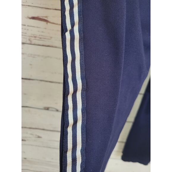 Kut From The Kloth Navy Blue Sawyer Side Striped Cropped Pants Women's Size 8 - Picture 9 of 11